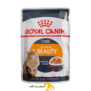 پوچ گربه رویال کنین مدل care intense beauty وزن 85 گرم
