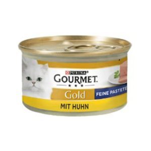 کنسرو پته گربه بالغ گورمت با طعم مرغ 85 گرم