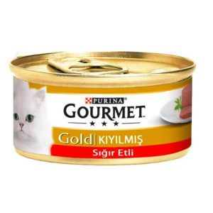 کنسرو پته گربه بالغ گورمت با طعم گوشت گاو 85 گرم