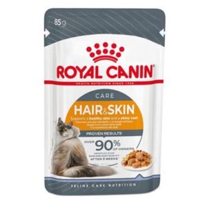 پوچ گربه بالغ رویال کنین مدل پوست و مو 85 گرم