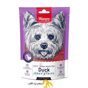 تشویقی سگ ونپی مدل duck jerky strips وزن 100 گرم