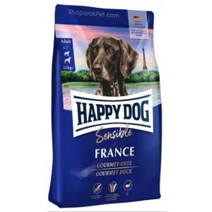 غذای خشک سگ بالغ نژاد متوسط و بزرگ هپی داگ مدل فرانس 4 کیلوگرم