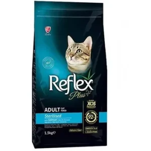 غذای خشک گربه رفلکس پلاس عقیم شده طعم ماهی سالمون